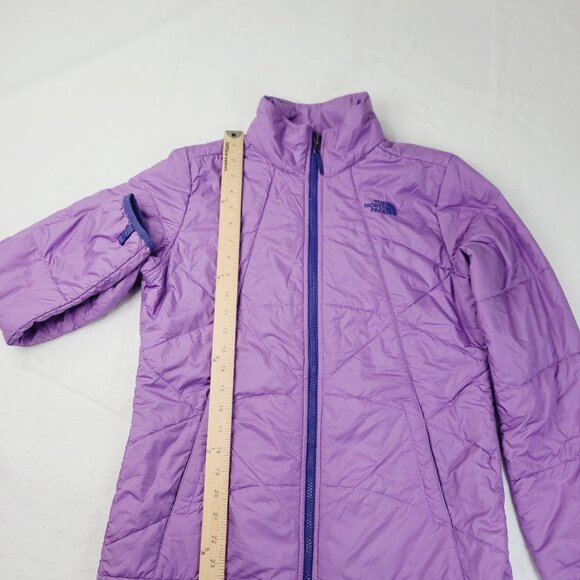 The North Face Girl Purple Lightweight Quilt Winter Puffer Jacket Size XL - Picture 3 of 8
